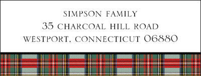 Stewart Plaid Return Address Labels